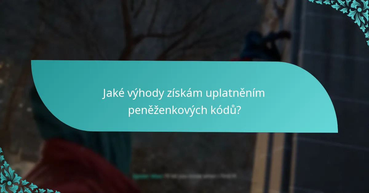 Jaké výhody získám uplatněním peněženkových kódů?